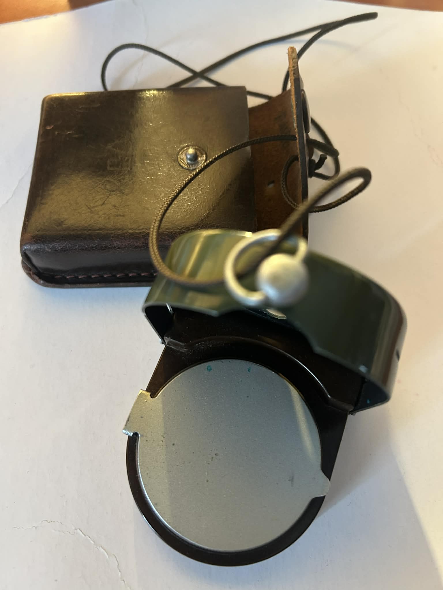 Régi magyar tájoló 39,49M bőr tokkal - Image 2